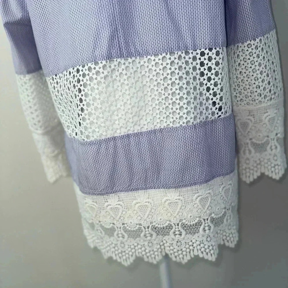 FRENCH CONNECTION Kyra Cotton Lace Crochet Tunic size 4 (xs) - Picture 8 of 8
